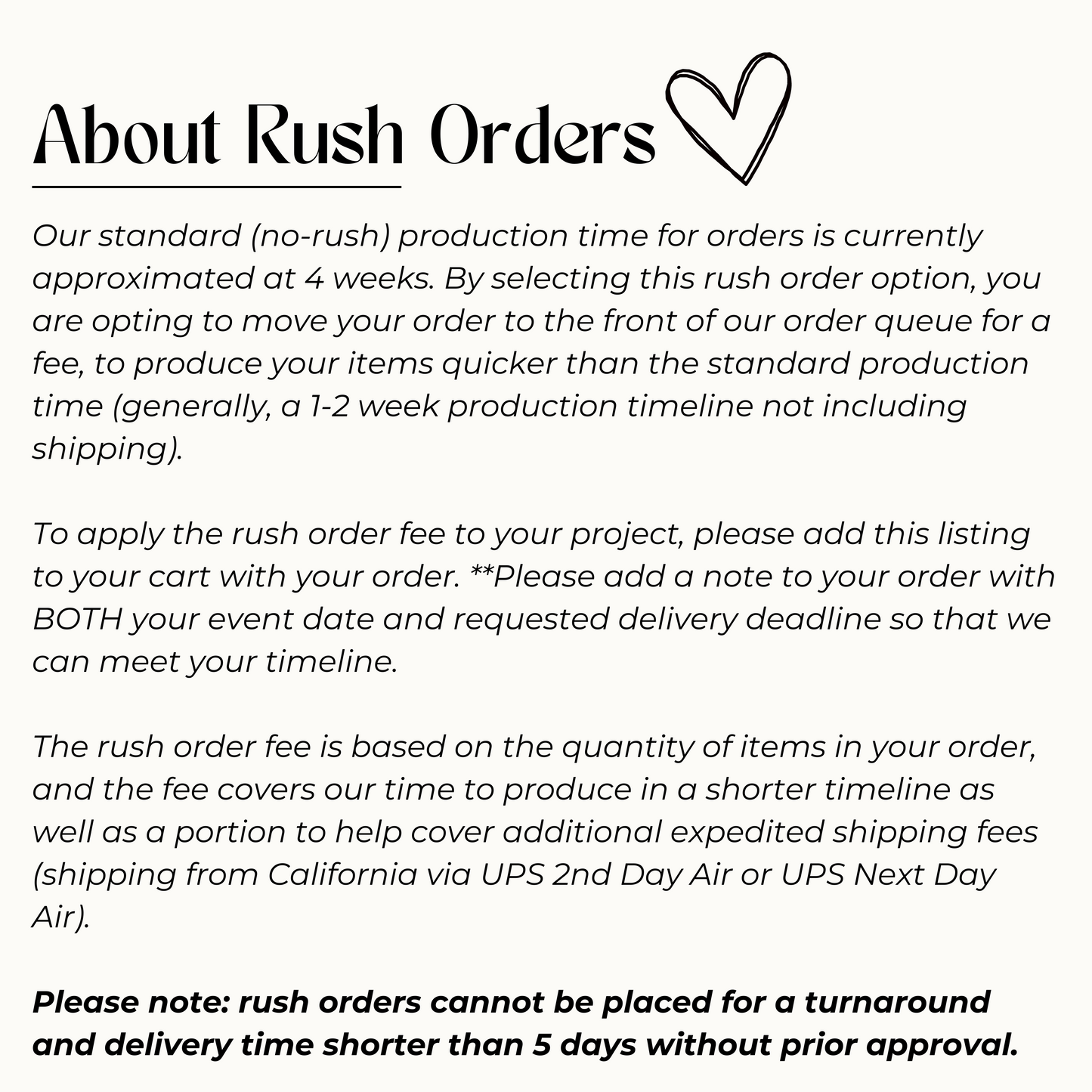 Rush My Order - For Orders 11-30 Pieces