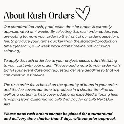 Rush My Order - For Orders 31-50 Pieces