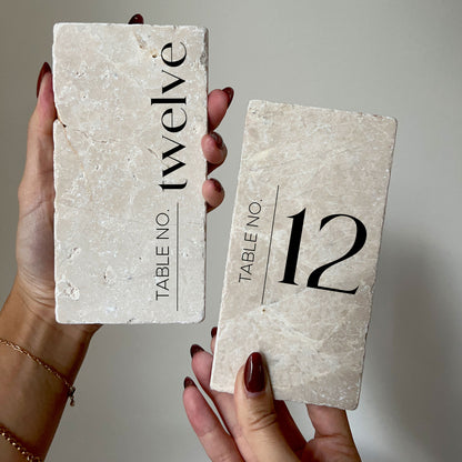 Daylight Marble Table Numbers