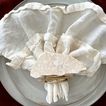 Sunset Travertine Place Cards